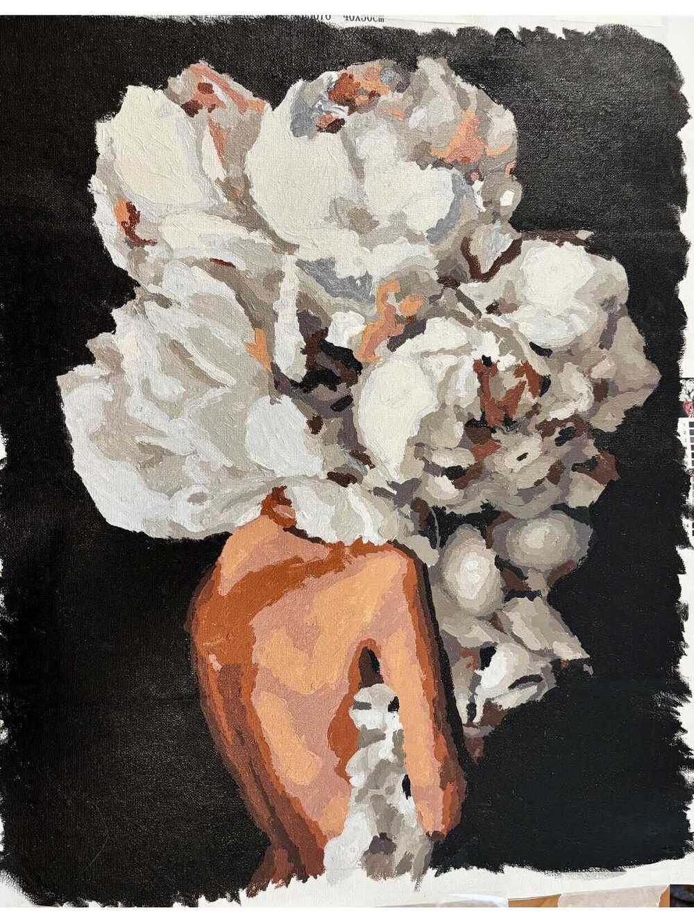 I’ve got Flowers for a Head… completed paint by numbers